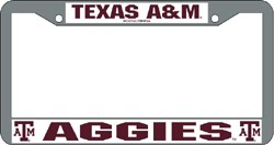 Texas A&M Aggies Chrome License Plate Frame