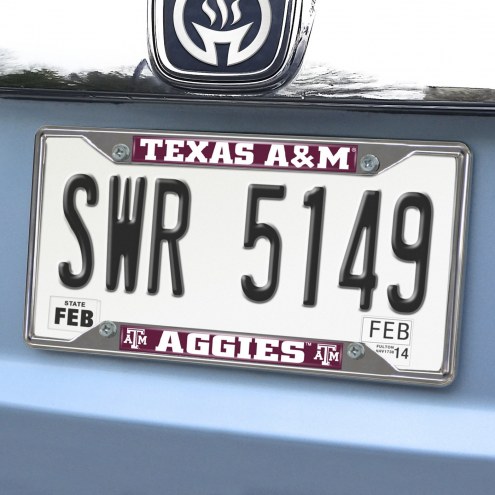 Texas A&M Aggies Chrome Metal License Plate Frame