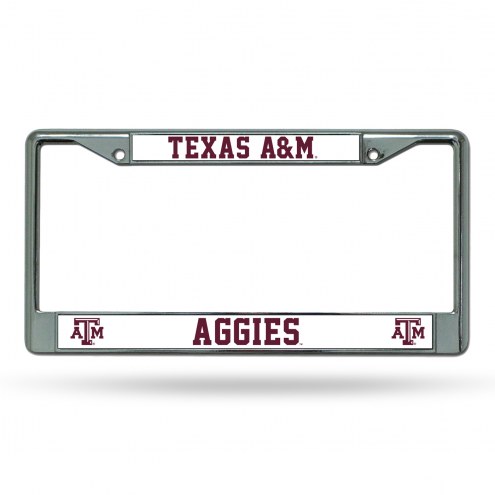 Texas A&M Aggies College Chrome License Plate Frame