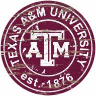 Texas A&M Aggies Distressed Round Sign
