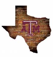 Texas A&M Aggies Distressed State with Logo Sign