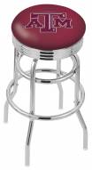 Texas A&M Aggies Double Ring Swivel Barstool with Ribbed Accent Ring