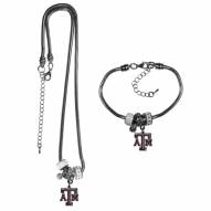 Texas A&M Aggies Euro Bead Necklace & Bracelet Set
