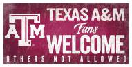 Texas A&M Aggies Fans Welcome Sign