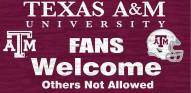 Texas A&M Aggies Fans Welcome Wood Sign