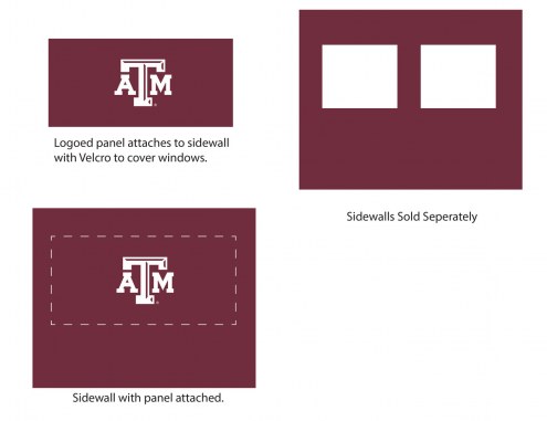 Texas A&M Aggies Logo Canopy Sidewall Panel (Attaches to Window Sidewall)