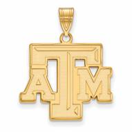 Texas A&M Aggies NCAA Sterling Silver Gold Plated Large Pendant