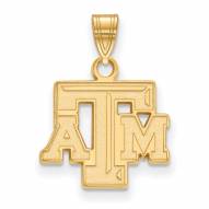 Texas A&M Aggies NCAA Sterling Silver Gold Plated Small Pendant