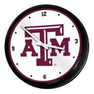 Texas A&M Aggies Retro Lighted Wall Clock