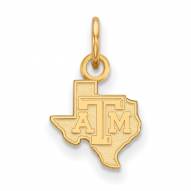 Texas A&M Aggies Sterling Silver Gold Plated Extra Small Pendant