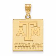 Texas A&M Aggies Sterling Silver Gold Plated Large Pendant