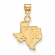Texas A&M Aggies Sterling Silver Gold Plated Small Pendant