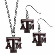 Texas A&M Aggies Dangle Earrings & Chain Necklace Set