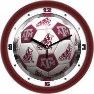 Texas A&M Aggies Soccer Wall Clock