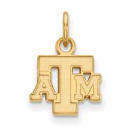 Texas A&M Aggies Sterling Silver Gold Plated Extra Small Pendant