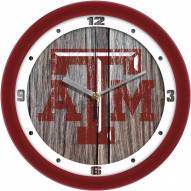 Texas A&M Aggies Weathered Wood Wall Clock