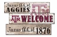 Texas A&M Aggies Welcome 3 Plank Sign