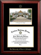 Texas-Arlington Mavericks Gold Embossed Diploma Frame with Campus Images Lithograph