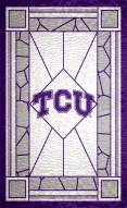 Texas Christian Horned Frogs 11" x 19" Stained Glass Sign