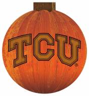 Texas Christian Horned Frogs 12" Halloween Pumpkin Sign