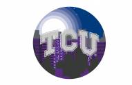 Texas Christian Horned Frogs 12" Landscape Circle Sign