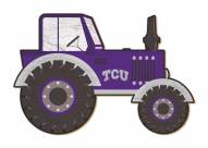 Texas Christian Horned Frogs 12" Tractor Cutout Sign