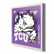 Texas Christian Horned Frogs 12" x 12" 3D Logo Series Wall Art