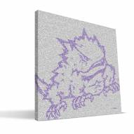 Texas Christian Horned Frogs 16" x 16" Typo Canvas Print