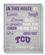 Texas Christian Horned Frogs 16" x 20" In This House Canvas Print