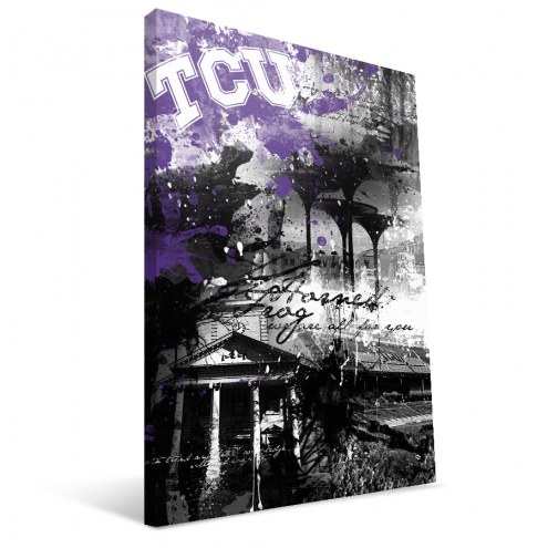 Texas Christian Horned Frogs 16&quot; x 24&quot; Spirit Canvas Print