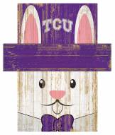 Texas Christian Horned Frogs 19" x 16" Easter Bunny Head