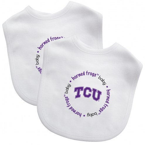 Texas Christian Horned Frogs 2-Pack Baby Bibs