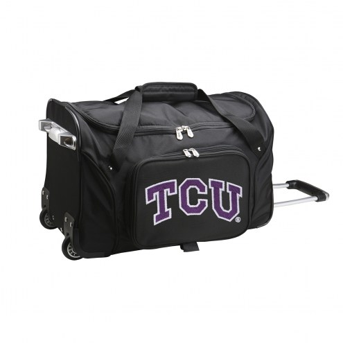 Texas Christian Horned Frogs 22&quot; Rolling Duffle Bag
