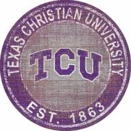 Texas Christian Horned Frogs 24" Heritage Logo Round Sign