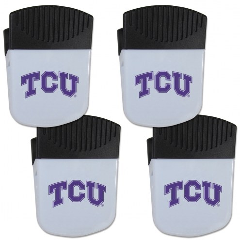 Texas Christian Horned Frogs 4 Pack Chip Clip Magnet with Bottle Opener