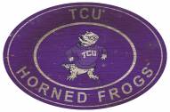 Texas Christian Horned Frogs 46" Heritage Logo Oval Sign