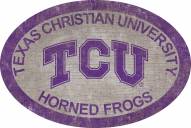 Texas Christian Horned Frogs 46" Team Color Oval Sign