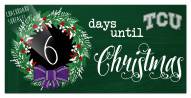 Texas Christian Horned Frogs 6" x 12" Chalk Christmas Countdown Sign