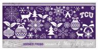 Texas Christian Horned Frogs 6" x 12" Merry & Bright Sign