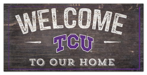 Texas Christian Horned Frogs 6&quot; x 12&quot; Welcome Sign