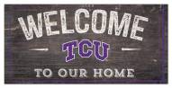 Texas Christian Horned Frogs 6" x 12" Welcome Sign