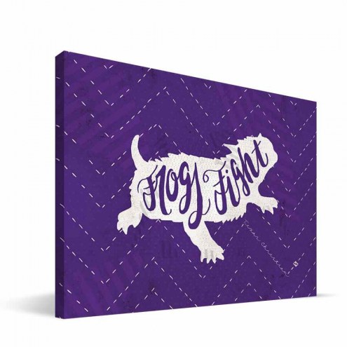 Texas Christian Horned Frogs 8&quot; x 12&quot; Mascot Canvas Print