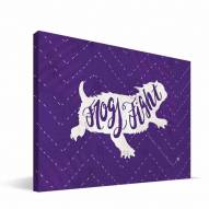 Texas Christian Horned Frogs 8" x 12" Mascot Canvas Print