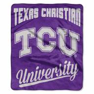 Texas Christian Horned Frogs Alumni Raschel Throw Blanket