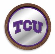 Texas Christian Horned Frogs Barrel Top Mirrored Wall Sign