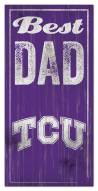 Texas Christian Horned Frogs Best Dad Sign