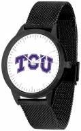 Texas Christian Horned Frogs Black Mesh Statement Watch