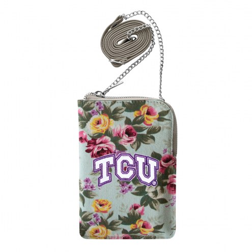 Texas Christian Horned Frogs Canvas Floral Smart Purse