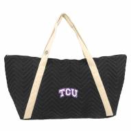 Texas Christian Horned Frogs Chevron Stitch Weekender Bag