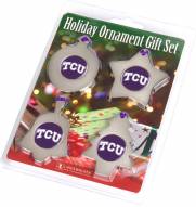Texas Christian Horned Frogs Christmas Ornament Gift Set
